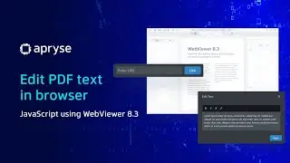 Edit PDF text in browser with JavaScript | WebViewer 8.3 Release