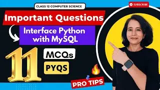 IMPORTANT QUESTIONS | Interface Python with MySQL | Class 12 Computer Science | HINDI