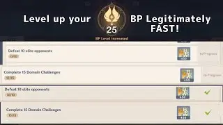 Genshin Impact 6.3 | How to Level Up Battle Pass Legitimately Fast! (Domains & Elite Bosses)