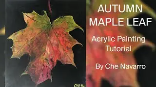 Autumn Maple Leaf | Step by Step Acrylic Painting Tutorial | Art