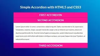 Simple Accordion Design using only HTML and CSS