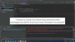 Failed to install the following Android SDK packages as some licenses have not been accepted