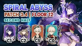 C1 Raiden Hypercarry with Lisa support | Genshin Impact 3.4 Spiral Abyss Floor 12 Second Half