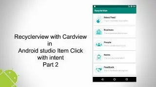 Recyclerview with Cardview in Android Studio Part 2: Item Click with Intent