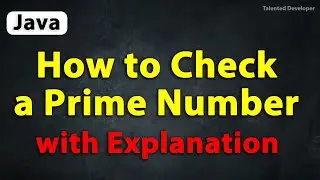 Java Program to Check Whether a Number is Prime or Not with explanation | java prime number
