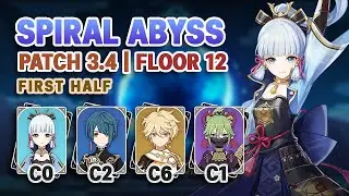 Ayaka Hyper-Fridge | Genshin Impact 3.4 Spiral Abyss Floor 12 First Half