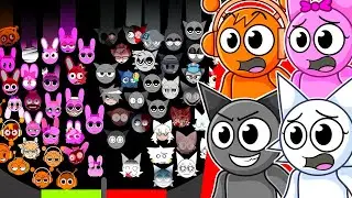 Reacting to SPRUNKI COUPLE BATTLE! (Marble Race)