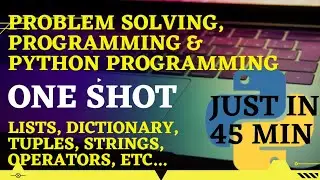PPS Unit 1 One Shot | SPPU | Problem Solving, Programming & Python Programming | #sppu #pps #insem