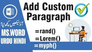 How to add Custom Paragraph in MS Word in Urdu Hindi | MS word Tips & Tricks 2021 | MS word Tricks