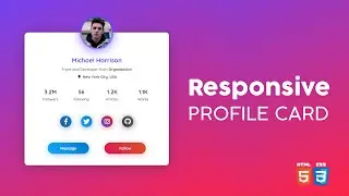 Responsive Profile Card UI Design using Html & CSS @Coding Play | CSS Card Hover Effects