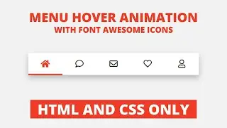 Active Tab Hover Animation with Icons | HTML & CSS