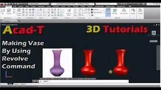 How To use Revolve Command in AutoCAD 2015 - Making Vase By using Revolve Command