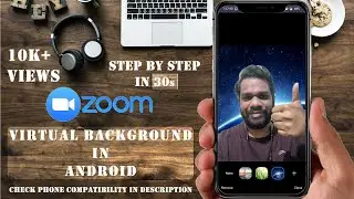 Zoom virtual background in android [Step by Step within 30s] - Subtitles On