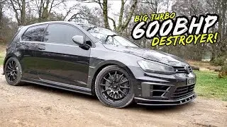 THIS *BIG TURBO 600BHP* VW GOLF R IS BLISTERINGLY QUICK!