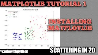 Matplotlib tutorial 1 - Installation of Matplotlib and Scatter plot in 2d  