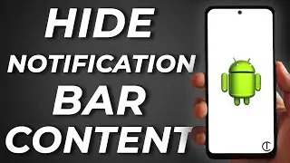 How To Hide Message Content In the Notification Bar (Android)