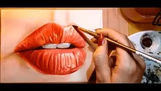 How to Paint a Realistic Mouth (Lips) - Watercolor Portrait Tutorial