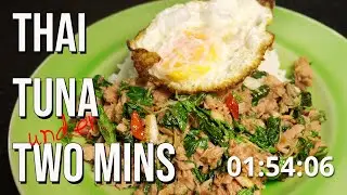Pad Kra Pao - Tuna - How to cook the easiest Thai Tuna and Holy Basil in Under Two Mins at Home