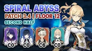 Jean Sunfire with Raiden Shogun | Genshin Impact 3.4 Spiral Abyss Floor 12 Second Half