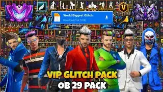 AFTER OB29 UPDATE VIP PACK FREEFIRE ! DRESS GLITCH ! GUN SKIN ! NEW GLITCH ! mediafire link !