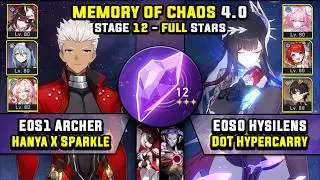 E0 Archer Carry W/ Sparkle & E0 Hysilens Carry (3 Stars) Memory Of Chaos 12 Honkai Star Rail 4.0