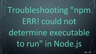 Troubleshooting 