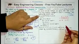 C Programming GATE 2015 Solved Question Part 4 - Call By Value/Reference Question