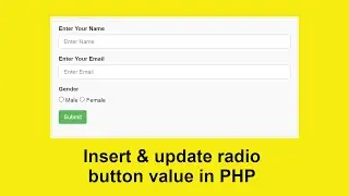 Radio button value insert, edit & update in PHP MySQL Database with Source Code