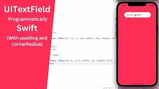Create textfield programmatically in swift - Set corner radius of textfield