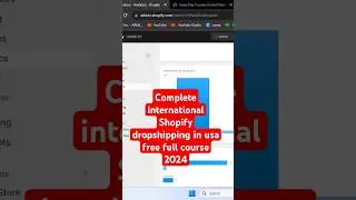 Shopify international dropshipping full course 2024 