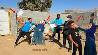 The reaction of the lawyer and the husband upon seeing the second wife's pregnancy test result.