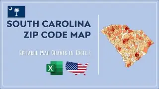 South Carolina Zip Code Map in Excel - Zip Codes List and Population Map