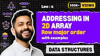 Lec-6: 2D Arrays | Addressing in 2D Arrays | Row Major Order