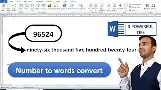 How to convert number to words in Microsoft word