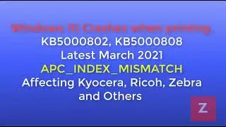 FIXED | Windows 10 Crash | BSOD | KB5000802, KB5000808 | APC_INDEX_MISMATCH