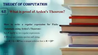 What is proof of Arden's Theorem in Theory of Computation? | TOC | Lect42
