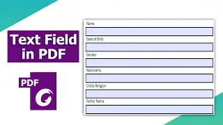 How to create a Text Field in a PDF form using Foxit PhantomPDF