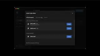 Adding Unity Editor Installation