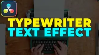 Typewriter Text Effect Tutorial | Davinci Resolve Tutorial