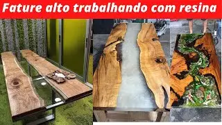 MESA RESINADA - MESA RESINADA PASSO a PASSO ONLINE - FATURE ALTO TRABALHANDO COM RESINA