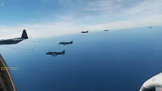 Полеты строем VMA-162 Orcas. AV-8B Harrier. К.В.А.С. в DCS World.