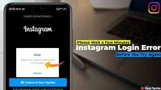 Please Wait a Few Minutes Before You Try Again Instagram Problem Solved 2021 | Instagram Login Error
