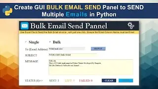 How to send Multiple Emails in Python | GUI Tkinter 