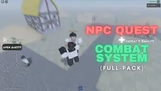 NPC QUEST + COMBAT V2 SYSTEM (FULL-PACK) | Roblox Studio