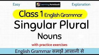 Class 1 Singular Plural । Class 1 English Grammar Singular Plural