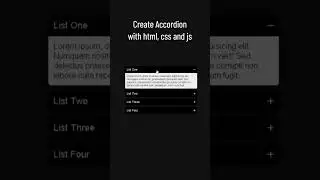 How to create accordion with Html css and Javascript 