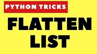 Flatten the list in python | Convert nested list into list in Python | 