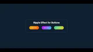 Ripple Effect For Buttons Using Html Css and Javascript | Button Ripple Effect onClick onJavascript