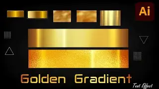 Golden gradient text effect in adobe illustrator cc Adobe illustrator tutorial