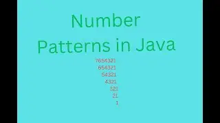 Number Pattern - 2 Program (Logic) in Java|| Java Interview questions|| SDET